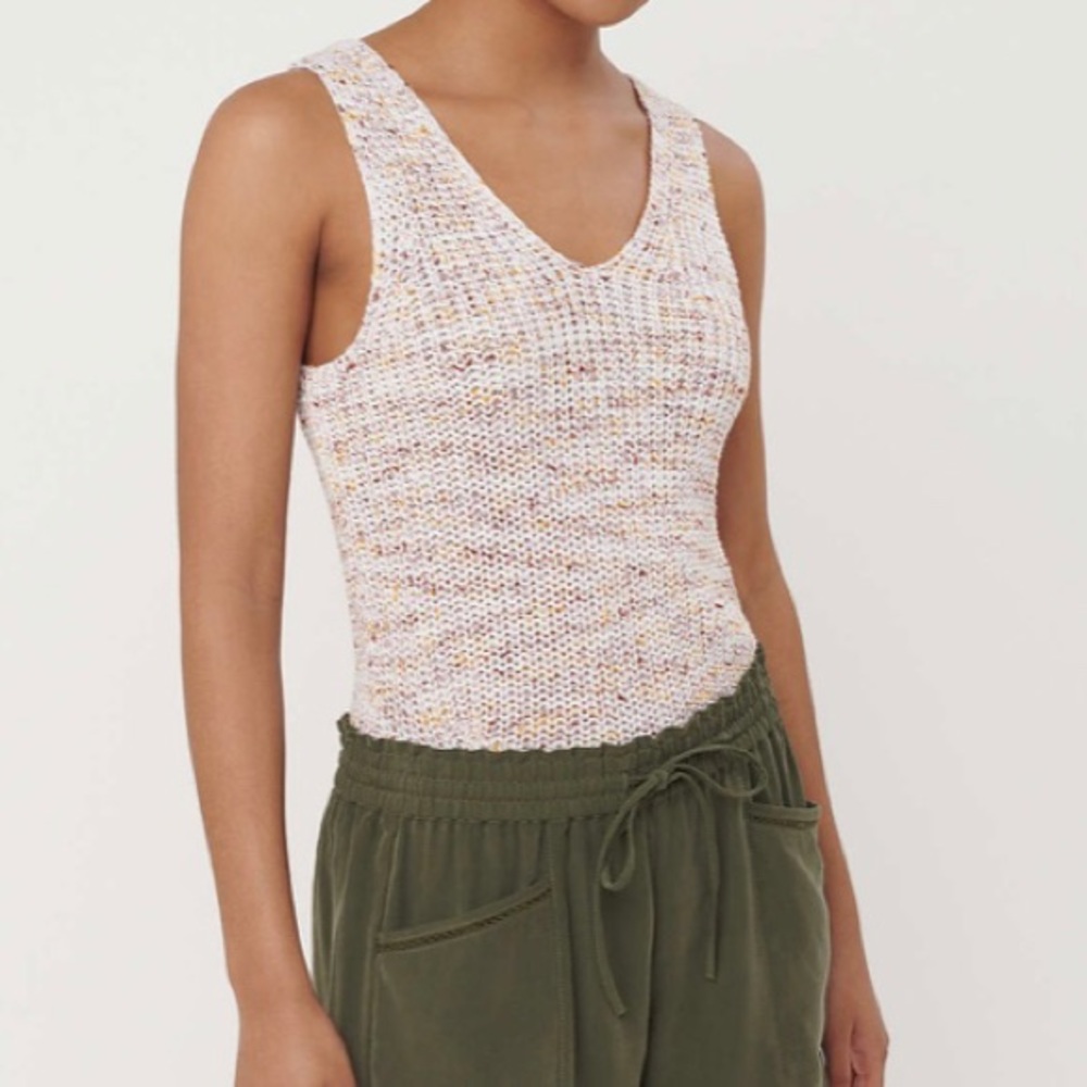 LOFT Double V Sweater Tank - Small